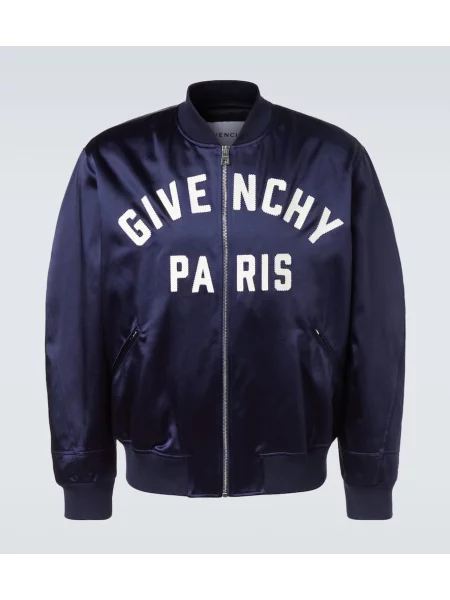 Saténová bunda Givenchy modrá