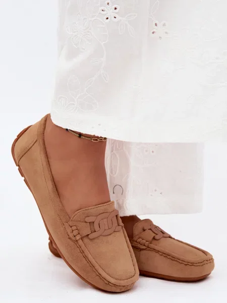 Mocasini Boto din piele alb