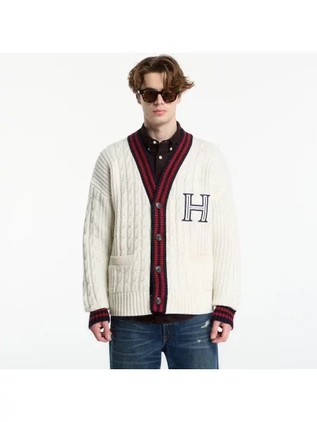 Пуловер Tommy Hilfiger Cable Letterman Cardigan Ivory Petal XL
