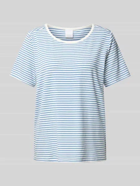 T-shirt z prążkowanym okrągłym dekoltem model ‘Bea’ Ccdk Copenhagen biała