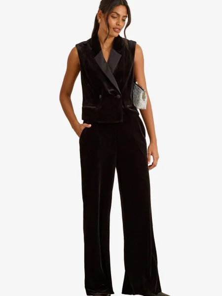 Love & roses Vestă de costum negru