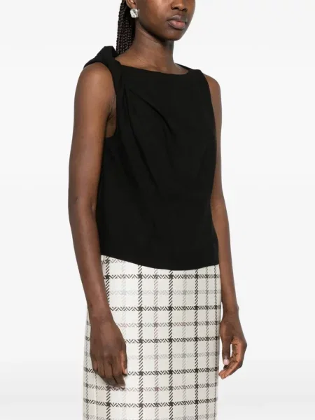 Bluzka Róhe asymetryczna drapowana czarna