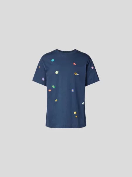 T-shirt z okrągłym dekoltem Kenzo granatowa