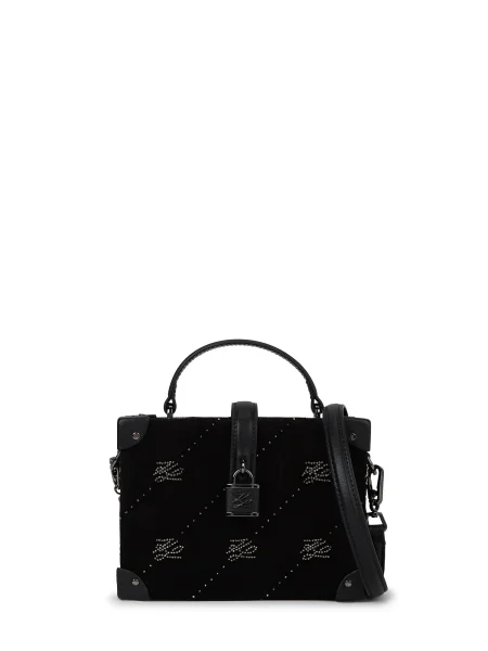 Karl Lagerfeld Ručna torbica Autograph / srebro crna