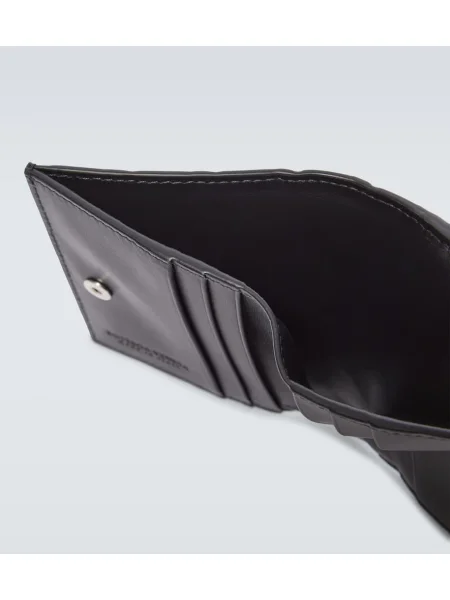 Kožená peňaženka Bottega Veneta čierna