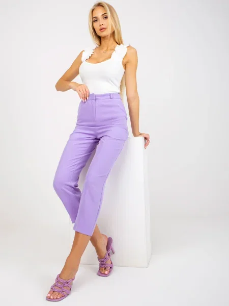 Pantaloni Rue Paris clasici violet