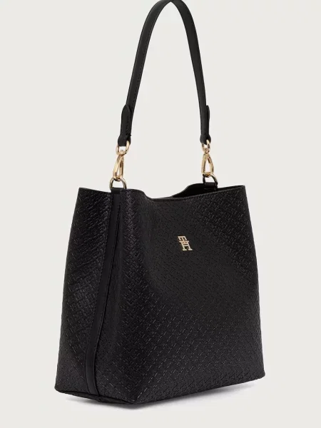Kabelka Tommy Hilfiger Th Icon Shoulder Bag Mono čierna