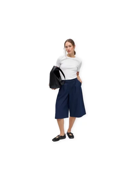Pantaloni scurți din denim Object albastru