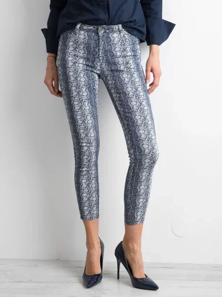 Pantaloni Fashionhunters albastru