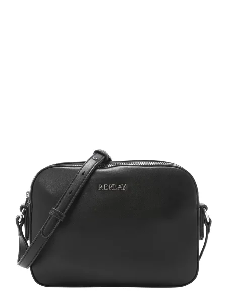 REPLAY Torba za čez ramo / srebrna črna