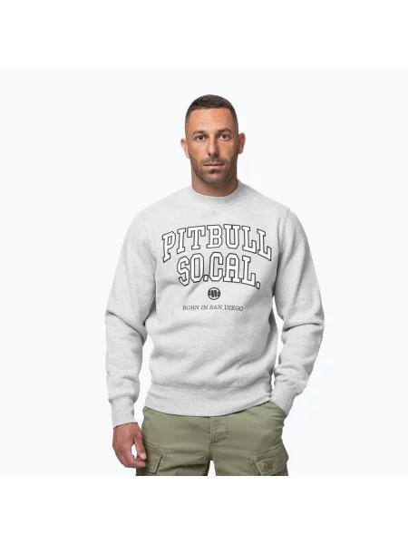 Меланжевая спортивная кофта Pitbull West Coast серая