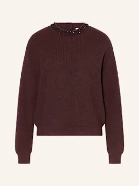 Yerse Sweter Bella Z Ozdobnymi Kamykami rot