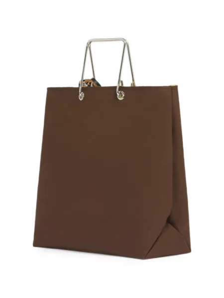 Geantă shopper Marni din canvas maro