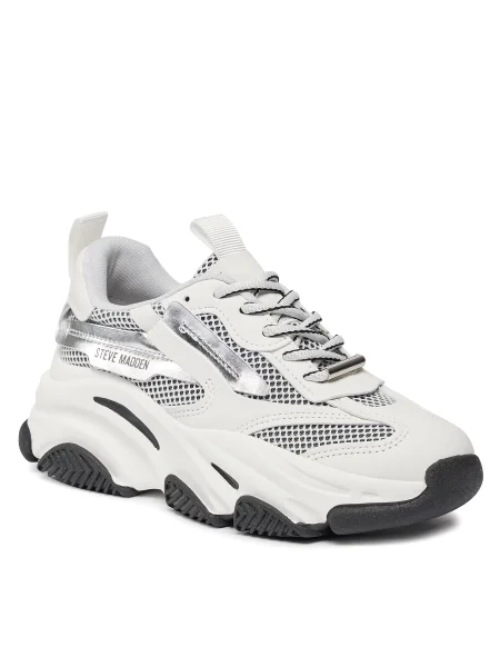 STEVE MADDEN Nízke tenisky POSSESSION čierna / strieborná biela