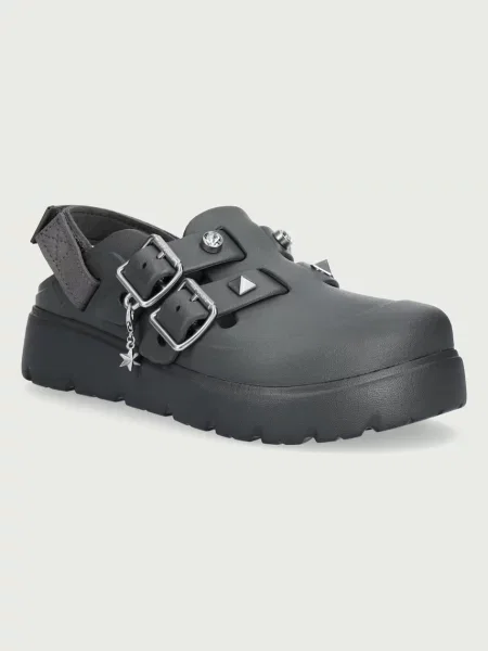 Crocs șlapi cu platformă pentru femei Loaferette Star Studded Clog gri