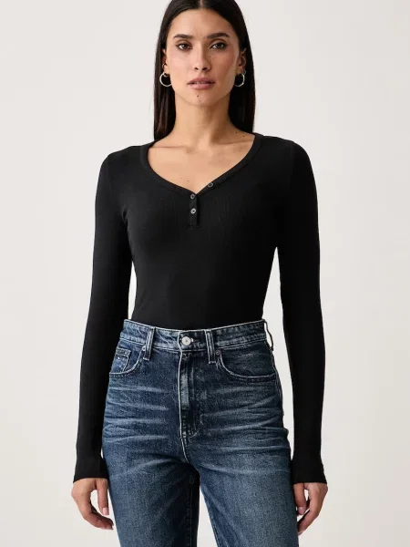 Tommy Jeans tričko s dlouhým rukávem s viskózou černé