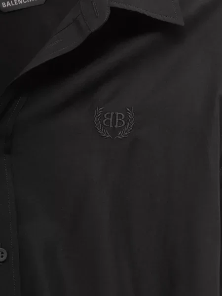 Cămașă Balenciaga asimetrică negru