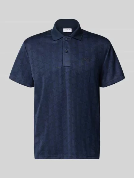 Koszulka polo klasyka o kroju regular fit z detal z logo Lacoste granatowa