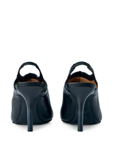 Papuci tip mules Capasa Milano slingback negru