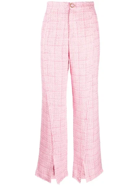 Pantaloni Gcds din tweed roz