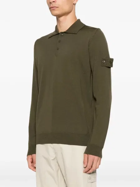 Μακρύς polo Stone Island πέτρες πράσινο