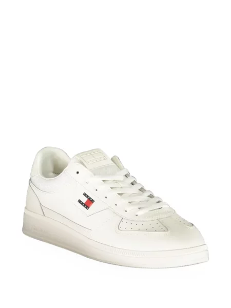 Sneakerși Tommy Hilfiger cu autograf alb