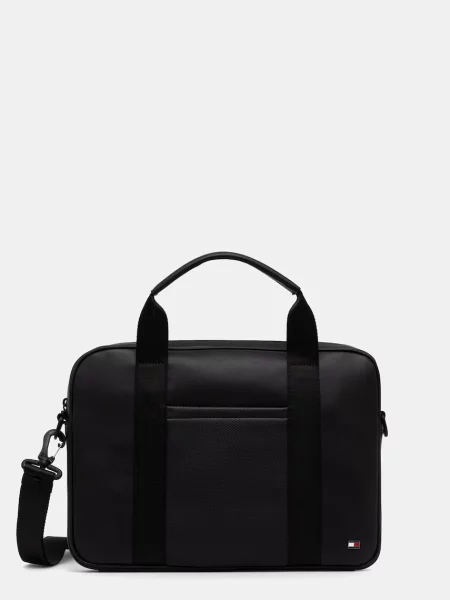 Geantă pentru laptop Tommy Hilfiger negru