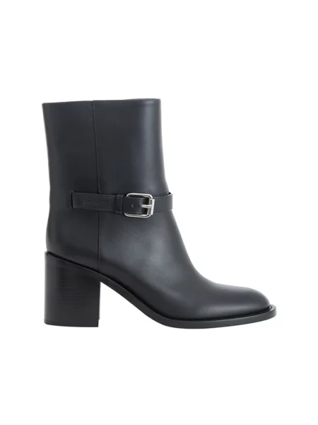 Buty do kostki Burberry skórzane czarne