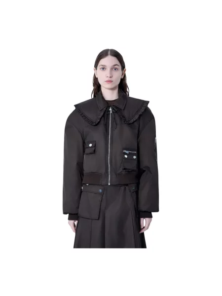 Kurtka bomber Ganni brązowy