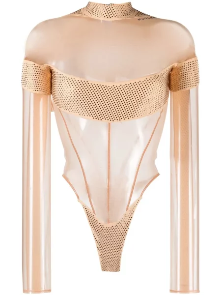 Body Mugler transparente auriu