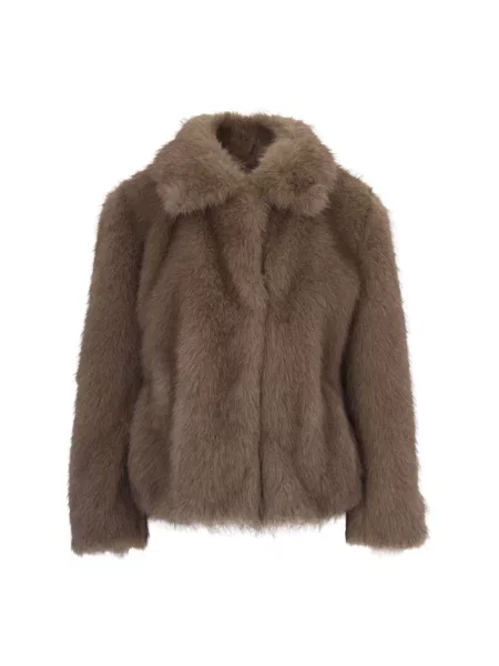 Kurtka skórzana Max Mara brązowa