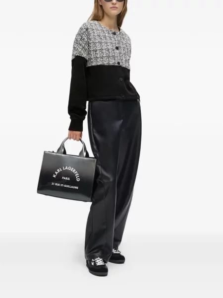 Ζακέτα Karl Lagerfeld από ζέρσεϋ μαύρο