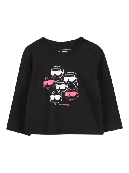 Dětské top Karl Lagerfeld černý