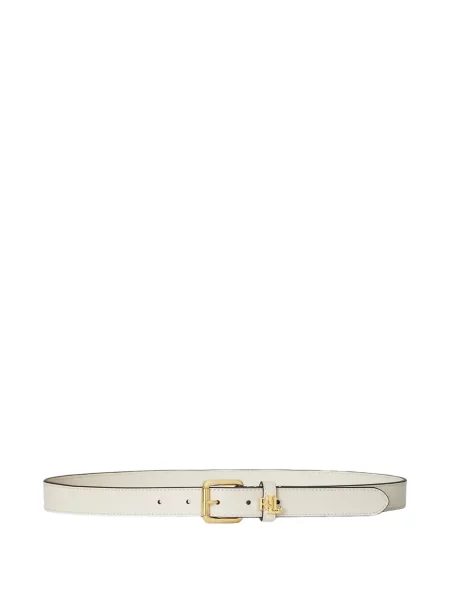 Curea Lauren Ralph Lauren din piele cu autograf alb