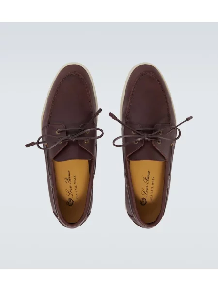 Usnjene loaferke Loro Piana rjava