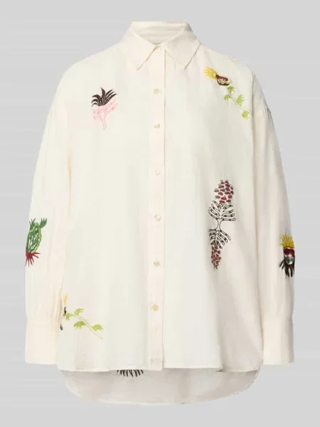 Bluzka o kroju relaxed fit ze stebnówkami Scotch & Soda biała