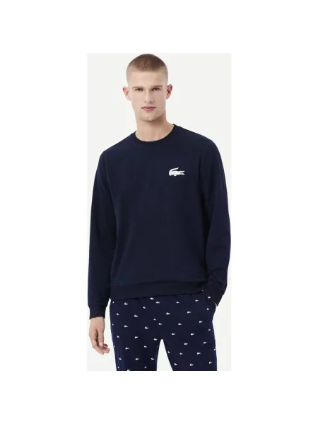 Bluza Lacoste Fleece Lounge granatowa XS niebieska