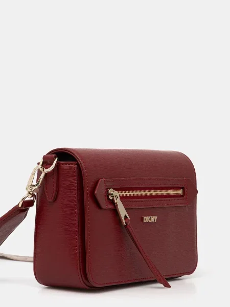 Шкіряна сумочка Dkny бежевий