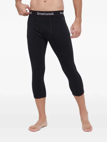 Decupat pantaloni de schi Smartwool cu autograf negru