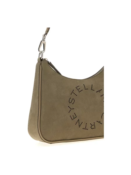 Torebka hobo Stella Mccartney zamszowa szara