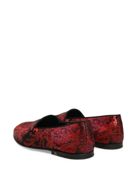 Φλοράλ σκαρπινια Dolce & Gabbana ζακάρ κόκκινο