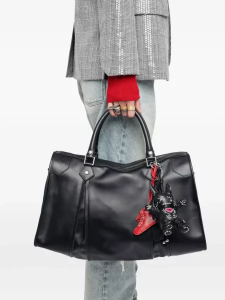 Кожена шопинг чанта Zadig&voltaire черно