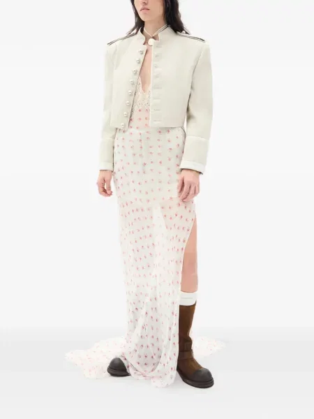Rochie maxi Ann Demeulemeester din dantelă alb