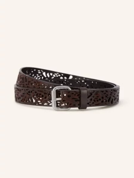 Weekend Max Mara Pasek Skórzany Giunchi Z Wycięciami braun