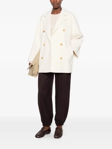 Παλτό Max Mara διπλόκουμπα λευκό