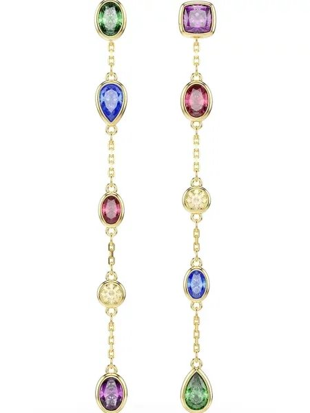 Swarovski cercei pentru femei placati cu aur zirconiu cubic IMBER roșu