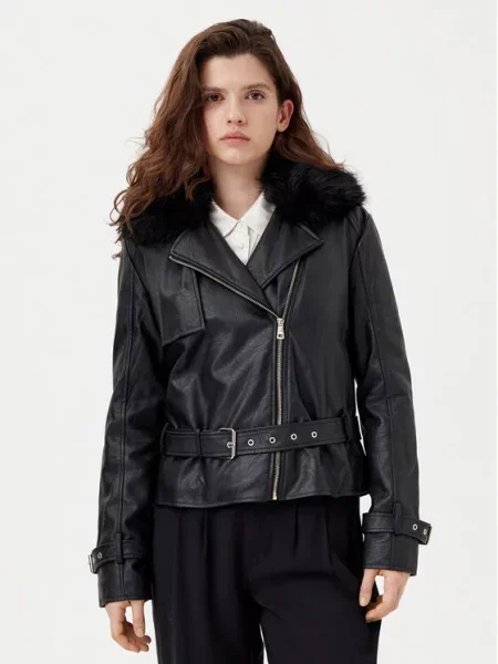 Motivi Bunda z imitace kůže černá