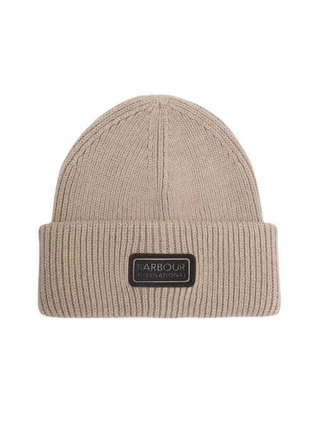 Barbour International Čepice BARBOUR INTERNATIONAL CRAYWELL BEANIE HAT CAPPELLO' béžová