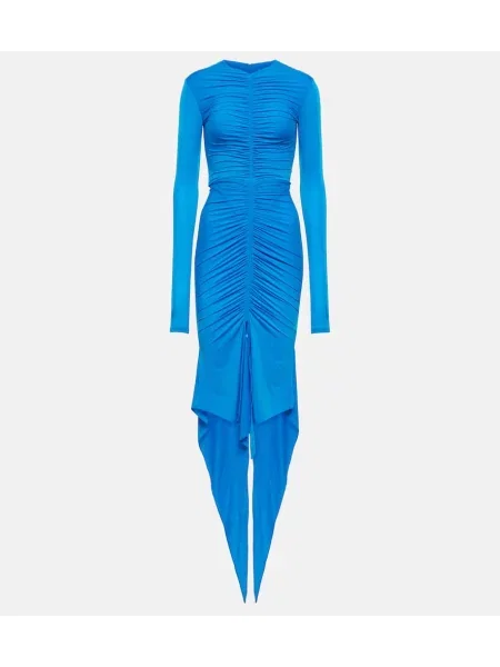 Rochie midi Alex Perry din satin până la genunchi de costum albastru