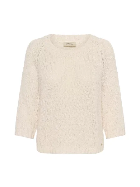 Dzianinowy sweter Cream beżowy